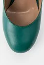 Pantofi verzi din piele naturala Anais