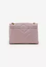 Poseta dama roz pudra din piele