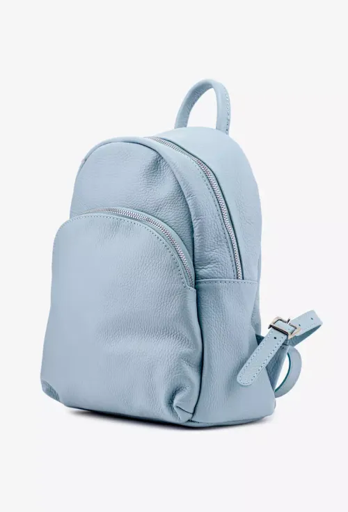 Rucsac dama bleu confectionat din piele naturala picture - 2