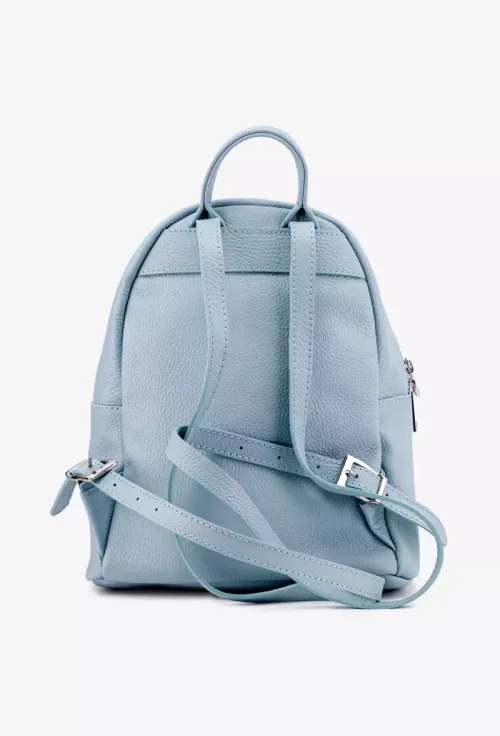 Rucsac dama bleu confectionat din piele naturala picture - 4