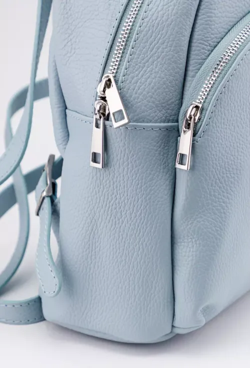 Rucsac dama bleu confectionat din piele naturala picture - 3