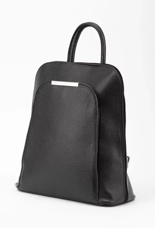 Rucsac dama elegant din piele neagra picture - 2