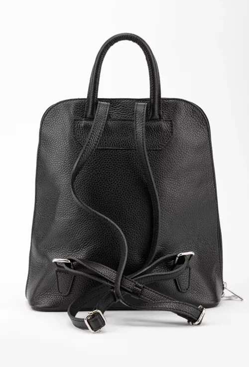 Rucsac dama elegant din piele neagra picture - 4