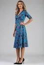 Rochie albastra cu imprimeu abstract mandala