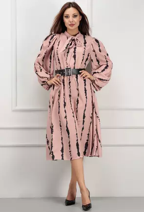 Rochie bej cu negru