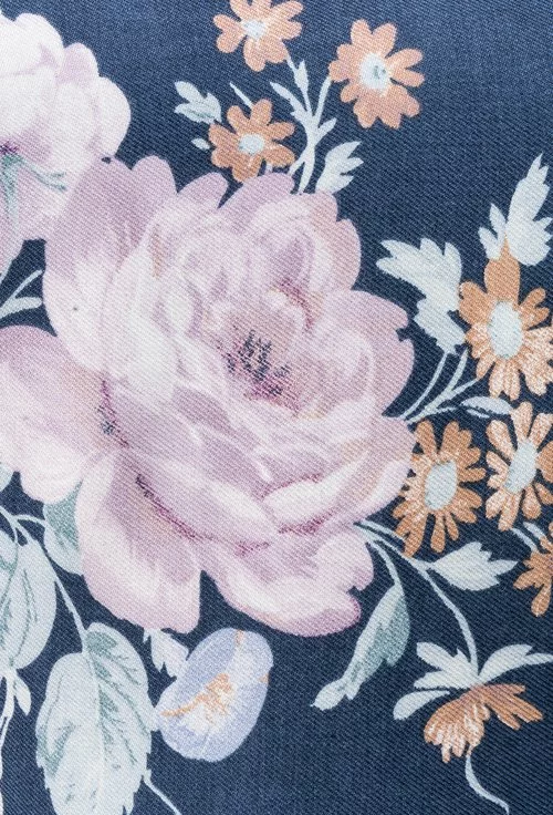 Rochie bleumarin cu imprimeu floral Armina