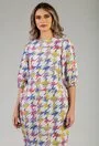 Rochie din bumbac cu imprimeu colorat
