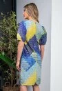 Rochie din bumbac organic cu imprimeu multicolor