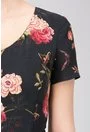 Rochie din viscoza cu imprimeu floral colorat Irenne