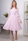 Rochie din voal cu imprimeu floral roz