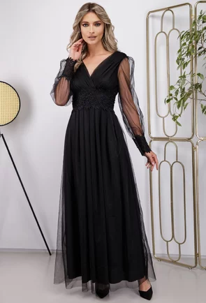 Rochie eleganta lunga neagra