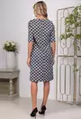 Rochie neagra cu buzunare si detalii albe