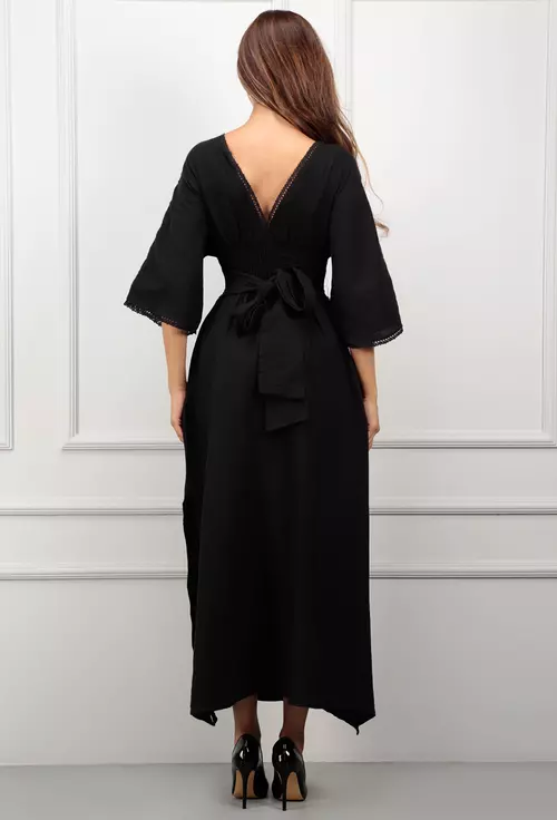 Rochie neagra cu decolteu in V