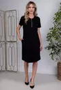 Rochie neagra cu epoleti