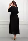 Rochie neagra cu mansete elastice