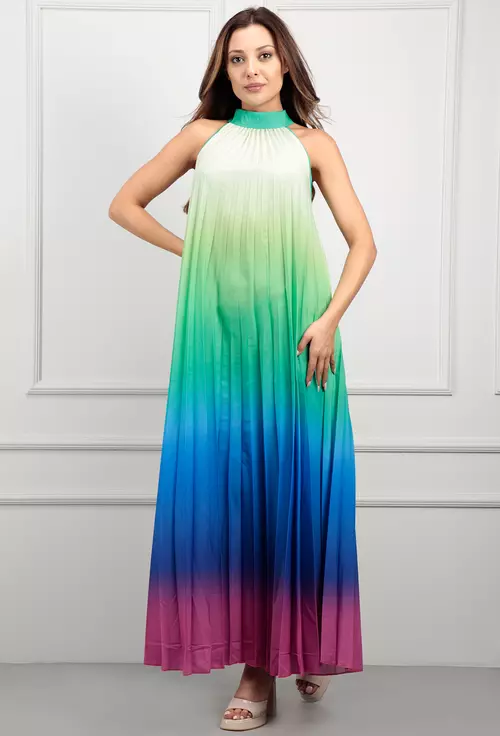 Rochie plisata multicolora