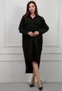 Rochie stil camasa asimetrica neagra