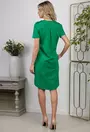Rochie verde accesorizata cu buzunare false