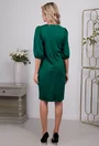 Rochie verde cu detaliu negru