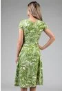 Rochie verde cu imprimeu vegetal