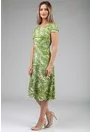 Rochie verde cu imprimeu vegetal