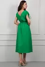 Rochie verde cu nasturi in fata