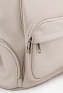 Rucsac dama bej deschis din piele cu buzunare