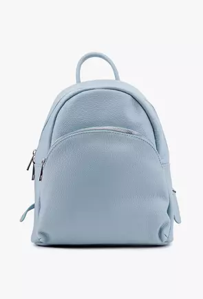 Rucsac dama bleu confectionat din piele naturala