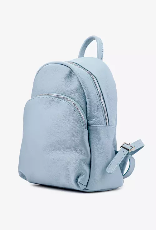 Rucsac dama bleu confectionat din piele naturala