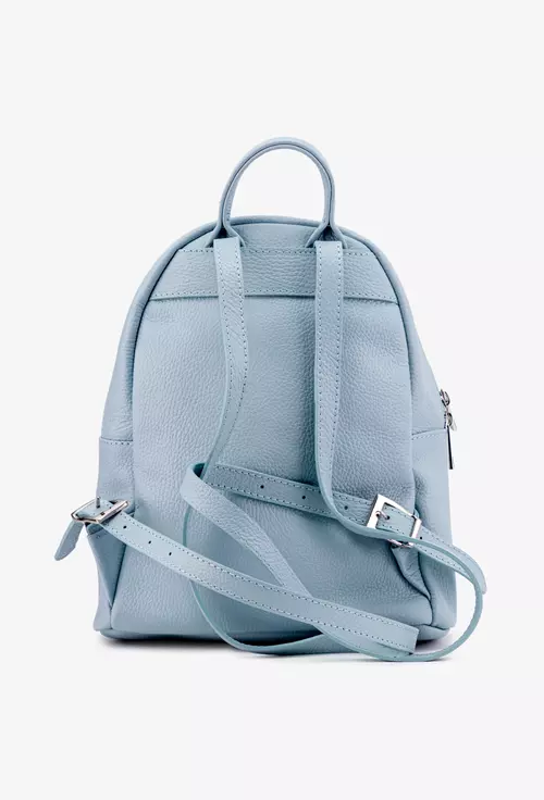 Rucsac dama bleu confectionat din piele naturala