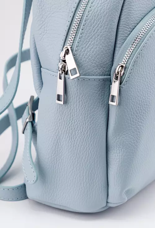 Rucsac dama bleu confectionat din piele naturala