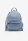Rucsac dama bleu din piele cu buzunare
