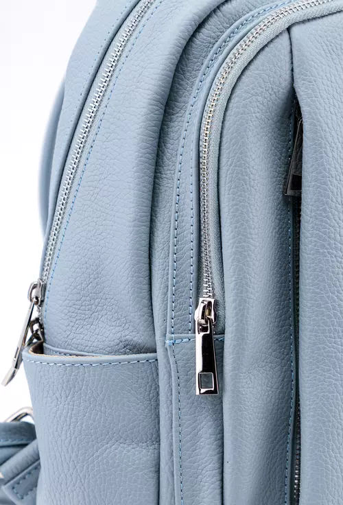 Rucsac dama bleu din piele naturala