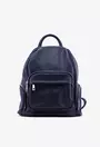 Rucsac dama bleumarin din piele cu buzunare
