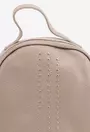 Rucsac dama taupe din piele naturala cu detalii aurii
