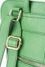 Rucsac-geanta verde din piele naturala Lores