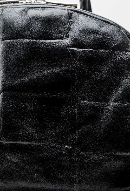 Rucsac negru din piele naturala texturata Baxter