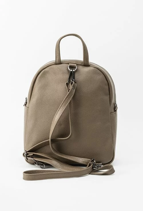Rucsac taupe din piele naturala Marty