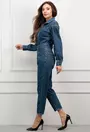 Salopeta denim cu fermoar