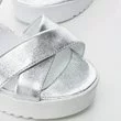 Sandale argintii din piele naturala Apolon