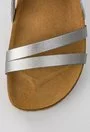 Sandale argintii din piele naturala Arleen