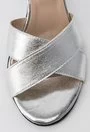 Sandale argintii din piele naturala Onia
