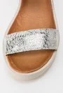 Sandale aurii din piele naturala cu imprimeu geometric Danusia