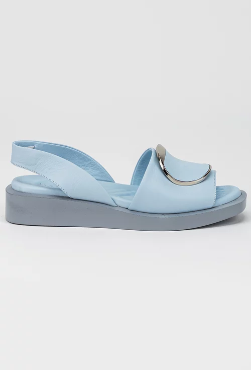 Sandale bleu deschis din piele naturala
