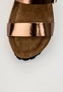 Sandale bronz cu platforma din piele naturala Irin
