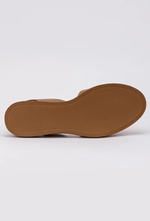 Sandale casual maro din piele naturala