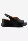 Sandale dama confectionate din piele neagra