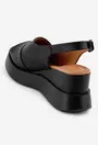 Sandale dama confectionate din piele neagra