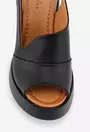 Sandale dama confectionate din piele neagra