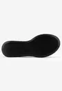 Sandale dama negre din piele cu platforma